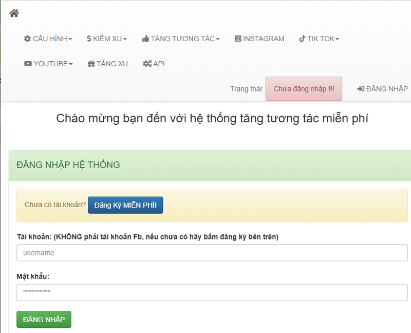 Buff like facebook miễn phí không giới hạn bằng tương tác chéo