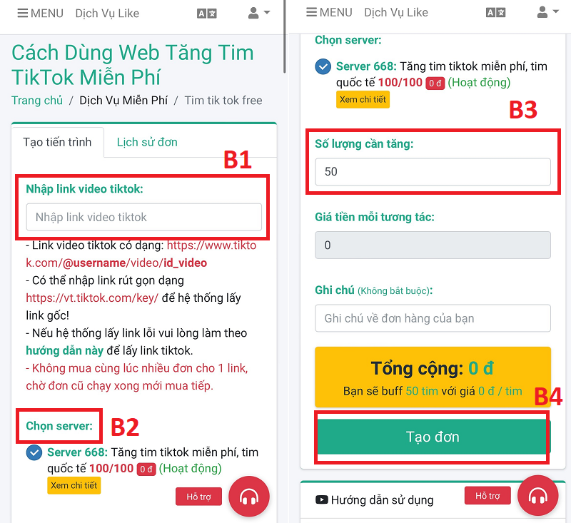 Web buff tym Tiktok chất lượng tốt nhất