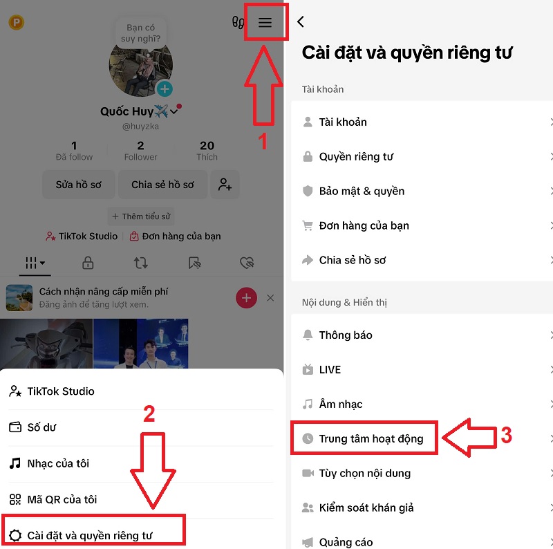 Cách xem lại video đã xem trên Tiktok bằng điện thoại