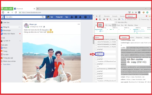Cách lấy cookie Facebook trên máy tính
