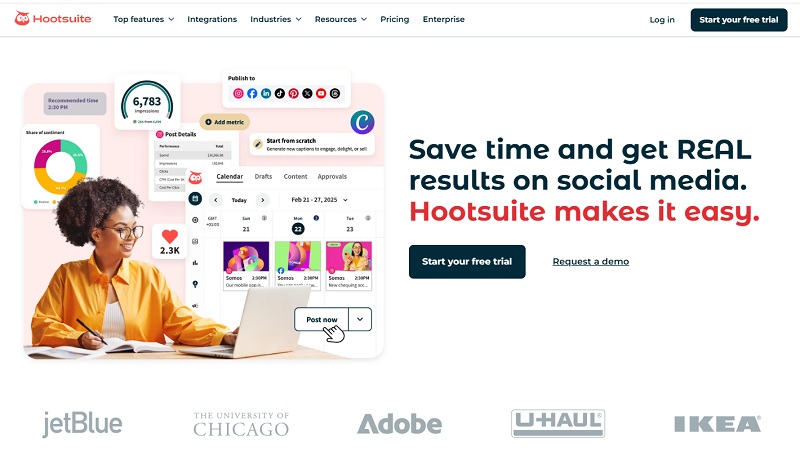 Phần mềm seo Facebook miễn phí của Hootsuite