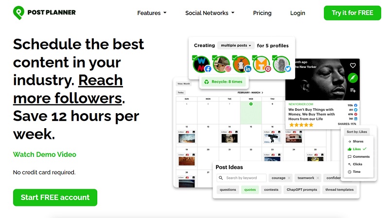 Phần mềm seo Facebok uy tín giá rẻ, nhiều tính năng của Post Planner