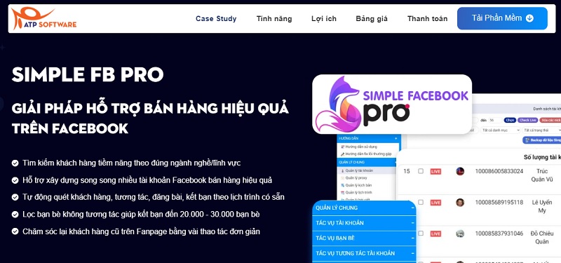 Phần mềm seo Facebook uy tín của Simple