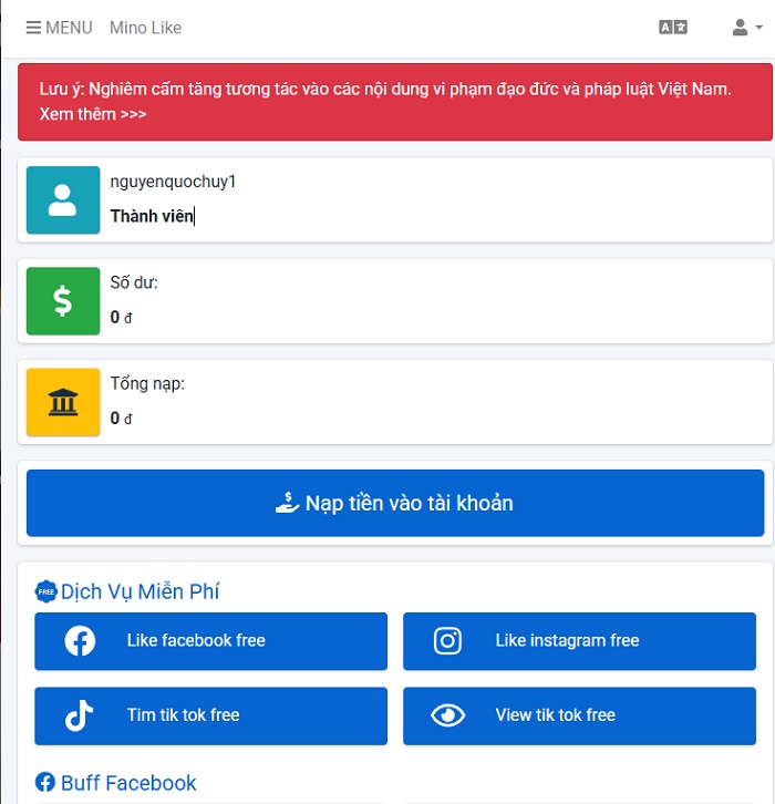 Web tăng view Tiktok miễn phí đơn giản
