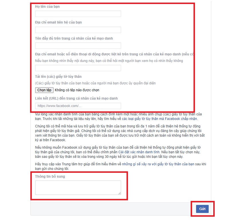 Hướng dẫn sử dụng link 948, báo cáo tài khoản fb giả mạo
